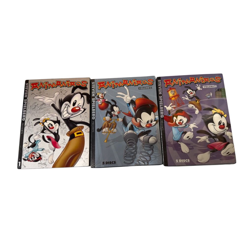 Animaniacs DVD Lot Volumes 1 2 3 Box Sets Steven Spielberg Presents USED/NEW 90S